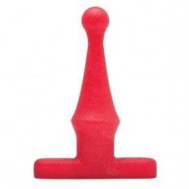 Красная анальная пробка Bum Buddies Tease My Tush, Intermediate Silicone Anal Plug - 12 см.