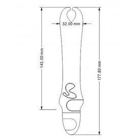 Розовый вибратор с рожками Pedicel - 17,8 см.